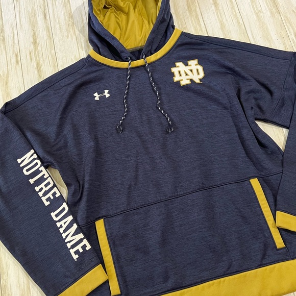 Under Armour Other - Notre Dame Underarmour ColdGear Fighting Irish Hoodie Sweatshirt Large